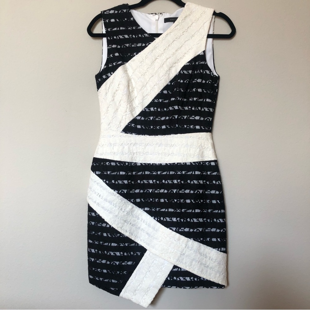 BCBG Black/White Cocktail Dress
